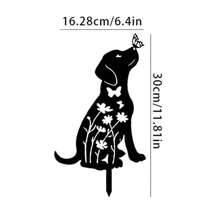 1 Pc Creative Metal Cute Dog Design Garden Stake, Home & Life Decor, Outdoor And Garden Supplies, Yard And Garden Decoration, Suitable For Outdoor Activities, Family Events, Birthdays, Weddings, Parties, And More. Various Styles Available.