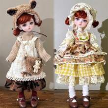 Abiti carini per bambole da 30 cm, set di abbigliamento moda per bambole BJD 1/6, vestito carino, cappello, accessori per bambole, regalo per le vacanze (senza bambole e scarpe)