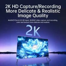 Llano USB/Type-C 3.0 2-In-1 HD Video Capture Card, To USB C Audio Video Recording In 1080P@60Hz 2K@30Hz , Compatible With Multiple Devices For Laptop/SLR Camera Live Streaming