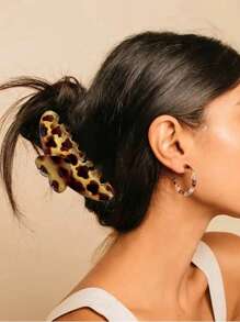 1 pieza Nuevo clip de leopardo de moda para dar volumen al cabello en la parte de atrás de la cabeza, clip de pelo, adorno para el cabello para el Día de San Valentín, pinza de pelo, pinza de cabello, recogedor de cabello