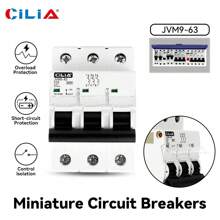 CILIA 1/2/4pz Interruttore automatico 3P 16A 400V 6kA Curva C C10/16/20/25/32/40/50 - Connessione DIN universale per qualsiasi quadro elettrico