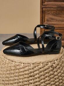 Femmes mode Ballerines à bout pointu, lavande, champagne élégant, rouge polyvalent décontracté, jaune confortable noir chaussures pour loisirs extérieurs en automne