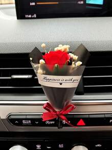 معطر هواء سيارة بشكل باقة ورد صغيرة، قطعة واحدة