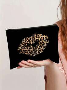 Women's Printed Cosmetic Bag Wash Bag With Large Capacity For Travel And Daily Use - Premium And Simple Design