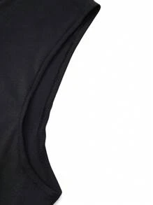 Men's Summer Sleeveless Hooded Casual Sports Cardigan - Black - View 5