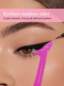 1 Stück Eyeliner Stift Schablone, Edelstahl Make-up Hilfslinieal, für Einsteigerinnen beim Eyeliner Make-up, tragbares Make-up Werkzeug zum Auftragen von Lidschatten. Eyeliner Stift Schablone, Eyeliner Make-up Stift Versiegelung.