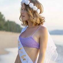 1pc Elegant Flowers And Tulle Bridal Veil-Romantic White Wedding Headdress, Suitable For Brides And Parties.