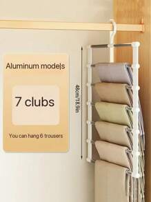 2pcs/1pc Magic Pants Rack - Foldable Jeans Hanger, Multi-Function Storage Rack For Pants, Scarves, Wardrobe Organization(The 5-Piece Set Of Auxiliary Hooks Is Not A Universal Model, Please Confirm Whether The Product Size Is Suitable Before Purchase;)
