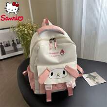 Sanrio Bolsa de almacenamiento multifuncional de Sanrio Kuromi, Cinnamoroll, Pompom Purin y My Melody, mochila de estilo universitario para secundaria y preparatoria con gran capacidad, mochila escolar adecuada para uso diario, profesionales y estudiantes, viajes y trabajo, el regalo perfecto para regresar a la escuela