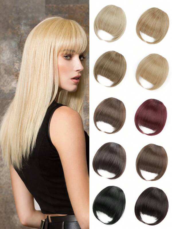 Bangs Haar Clip In Bangs Extensions Rechte 6Inch Synthetische Hoge Temperatuur Hittebestendige Haarstukken Voor Vrouwen Dagelijks