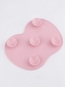 1/2 szt. Silikonowa mata do czyszczenia pędzli do makijażu, podkładka do czyszczenia pędzli do makijażu z przyssawką, podkładka do czyszczenia makijażu, przenośne narzędzie do czyszczenia pędzli do makijażu, silikonowa podkładka do czyszczenia pędzli do makijażu w kształcie jabłka, gąbka do makijażu, puderniczka, odpowiednia do podróży, domu, szkoły, akademika dla dziewcząt, wakacji, imprezy