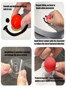 1 Pc/6 Color Bathroom Hooks, Toilet Lid Lifter, No Hole Punching, Strong Load Bearing, Bathroom Wall, Creative Towel Sticky Hooks, Behind The Door Non-Tracking Clothes Hooks, Toilet Lid Lifter, Fun And Hygienic Bathroom Accessory For Kids And Adults, Easy-To-Clean Designs