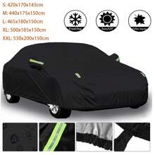 Car Cover, Outdoor Full Set Car Covers, 190T All Weather Waterproof Automobiles Cover, Sunscreen And Scratch Proof, Side Sliding Door, Universal Car Cover For Parking Lot Or Street - S - View 1