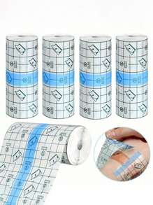 1pc Waterproof Bandage For Swimming, Transparent Waterproof Tape For Shower, Transparent Dressing For Tattoo - Transparent - View 2