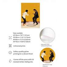 1 STUKS/2 STUKS Moderne Pop Canvas Poster, Verwijderbare Wandkunst Zonder Lijst, GEEN LIJST Cadeau, Canvas Print Decor, Dynamische Martial Arts Figuren, Ideaal Voor Woonkamers, Slaapkamers, Kantoren, Perfect Voor Verjaardagen, Afstudeerfeesten, Bruiloften, Huisdecoratie. Romantische Stellen Dansen Canvas Art Poster, Wanddecoratie Zonder Lijst, Geïnspireerd Op Films, Geschikt Voor Woonkamers, Slaapkamers, Kantoren En Eetkamers, Waterdichte Print, Perfect Cadeau-idee, Ideaal Voor Kamerdecoratie.