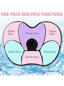 1/2 szt. Silikonowa mata do czyszczenia pędzli do makijażu, podkładka do czyszczenia pędzli do makijażu z przyssawką, podkładka do czyszczenia makijażu, przenośne narzędzie do czyszczenia pędzli do makijażu, silikonowa podkładka do czyszczenia pędzli do makijażu w kształcie jabłka, gąbka do makijażu, puderniczka, odpowiednia do podróży, domu, szkoły, akademika dla dziewcząt, wakacji, imprezy