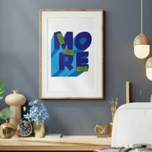 1 PC More Money Fashion Canvas Print Poster Design Modern Wall Art Painting Modern Living Room Bedroom Decor Frameless Painting