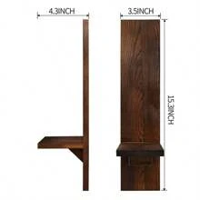 Set Of 2 Wooden Wall Candle Sconces Rustic Wall Mount Wood Pillar Candle Sconces For Living Room Vintage Wall Candle Holders