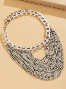 1 szt. Wielokolorowa bransoletka na kostkę w stylu hip-hopowym dla kobiet, przesadna geometryczna bransoletka na kostkę z metalowym łańcuszkiem, jednolity kolor ze stopu cynku, seksowny design