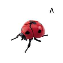 1/4 件儿童智力逼真动物和昆虫模型，恶作剧玩具昆虫装饰，春季户外园艺沙箱场景，瓢虫甲虫蜜蜂