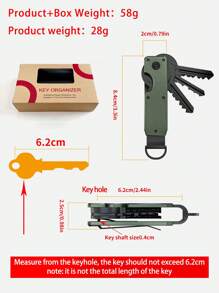 MIYIN 极简主义钥匙扣 - 精致金属钥匙收纳器，带螺丝刀，碳纤维纹理，男女通用蓝色钥匙扣，防刮表面，时尚轻巧便携，纤细钥匙圈，附赠礼盒，是送给朋友、家人、爱人、男友的理想礼物，适合生日、周年纪念日、父亲节、圣诞节、感恩节等各种场合，复古风格