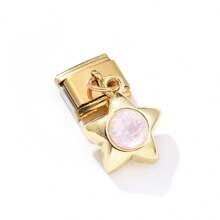 1/5/10pcs Elegant Fashion Gold Zirconia Crystal Heart, Letter, Leaf, Butterfly Pendant Modules - Ideal For DIY Bracelets, Rings, Gift