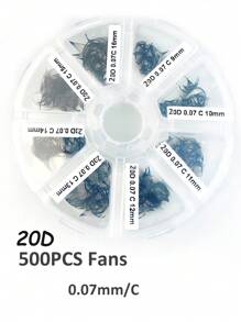 360-560pcs 10D 20D 30D 40D Pre-Made Fluffy Eyelash Extensions Mixed Tray, C/D Curl 0.07mm 8-15mm Mixed Length Pre-Made Eyelash Clusters, Handmade Pointed Loose Powder Eyelash Clusters, Thin Base - D - View 12