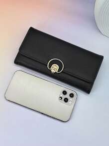 Nueva cartera larga de mujer de piel de PU suave, moda casual, gran capacidad, multi-función, embrague de monedero con ranuras para tarjetas, conveniente para llevar, adecuado como regalo de vacaciones para mujer. Cartera mini, monedero.