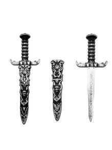 1pc Electroplated Pirate Sword Prop For Holiday Photo Shoot, Halloween Performance Weapon Prop, Toy Sword - Multicolor - View 11