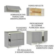 Madesa Gabinete De Cocina Integral Compacta 200cm Lux Blanco/Gris 01 - Blanco y Gris - Ver 4