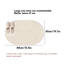 Quick Dry Bathroom Rug - Ultra Thin Bath Mat With Rubber Backing For Bathroom Floor - Washable, Non-Slip Shower Rug Fits Under Door - In Front Of Sink, Bathtub, Shower, Toilet Home Bathroom Decor Floor Carpet Outdoor Rug Door Mat Summer Bathroom Accessories Back To School
