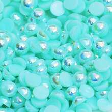 500 克 6 毫米/8 毫米 AB 颜色混合尺寸和颜色半圆形凸圆形宝石 DIY 珠宝配件材料 - 彩色 - 查看 28