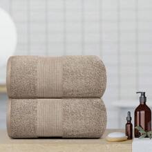 Bath Towels | 28x55 Luxury Hotel Plush & Absorbent Cotton Bath Towel Large [4 Pack, Taupe]
