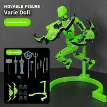 1 pieza Figura articulada que brilla en la oscuridad - Articulación completa - Modelo de ensamblaje DIY - Figura decorativa - Altamente realista - Regalo para días festivos - Regalo de cumpleaños - Regalo del Día de los Inocentes - Regalo de Pascua - Presente - Muñeca
