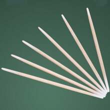 100/200/300//400/500/600/1000/UNIDADES Palitos de madera de doble cabeza para limpiar esmalte de uñas, herramienta de belleza de doble punta pequeña para tatuar cejas y maquillaje, aproximadamente 100 unidades/paquete (1/2/3/4/5/6/10/20 paquetes para el método de empaque)