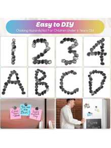 Black Lodestone Magnets For Fridge - Asymmetric Shaped, Crystals, Perfect For Halloween, Christmas & More, Halloween Gifts