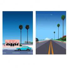 2pcs No Frame Modern Travel Wall Arts Posters Travel To Greece Athens Rhodes Island Wall Art Canvas,Provence Nice France Painting And Japan Beach City Summer Hiroshi Nagai Vaporwave PrintsVintage Posters Fishing Boats Seascape Home Room Decoration Nordic Wall Pictures Living Room Decor Gifts Birthday Graduation