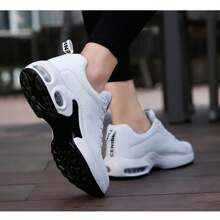 Zapatillas deportivas de aire y malla transpirable con colchón - Blanco - Ver 5