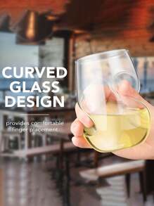 1个/4个 550毫升/19.35盎司 咖啡杯、鸡尾酒杯、扭纹玻璃杯、创意玻璃杯、拇指形玻璃杯、饮用玻璃杯 - 彩色 - 查看 4