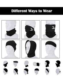 2pcs/1pc Snake Print Summer Face Mask For Men Neck Gaiters Scarf Face Covering Balaclava Fishing Cycling Running Masks Windproof Bandana - Multicolor - View 5