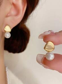 磨砂纹理几何时尚女士耳环