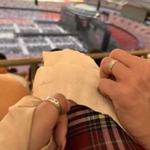 情侣戒指，717 生日限量版，开放式设计指环，鸟巢形状，适合音乐会