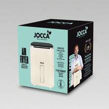 Jocca Air Fryer 5L - Cozinha saudável e sem óleo com display LED, 7 programas automáticos, início retardado e função de desligamento automático - Aço inoxidável, 1400 W, temperatura ajustável de 80 a 200 ° C, exclusivo online