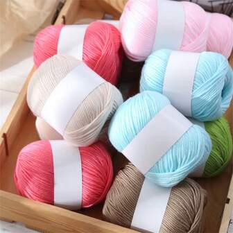 10pcs Luxury Silk Blended Yarn Set - 10 Pcs Soft Knitting Yarn, 50g Each, Suitable For Sweaters, Baby Blankets And Scarves, Multicolor (Beige, White, Red, Black) - Premium Fiber For Crochet And Crafts