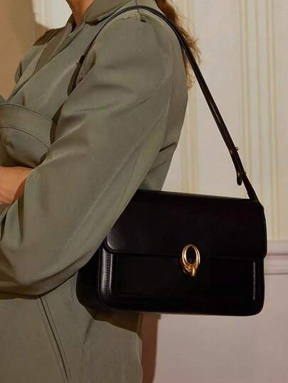 Bolsa feminina de luxo vintage, bolsa quadrada pequena versátil de design novo de outono, bolsa transversal de ombro de nicho de alta qualidade