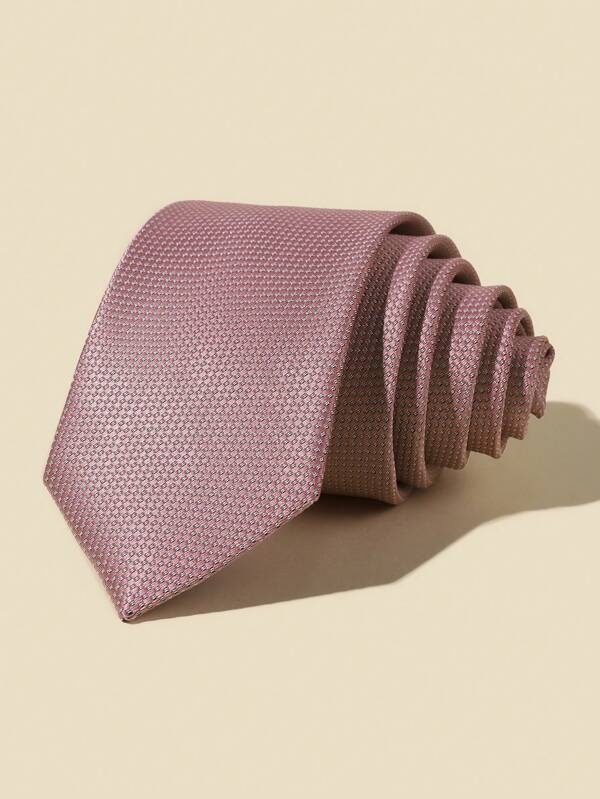 1 pieza Corbata rosa para hombre, corbata formal hecha a mano para negocios y boda