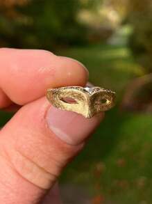 1pc Simple Light Luxury Masquerade Mask Personalized Retro Ring