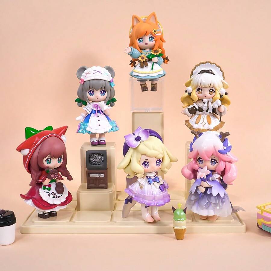 Miniso NINIZEE Flower Secret Series 10cm PVC Anime Figure Blind Boxes ,Figures Ornament Collection,Random Style - 1pc-random - View 1
