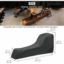 Funda para máquina de remo para ejercicios en interiores - Negro - Ver 3