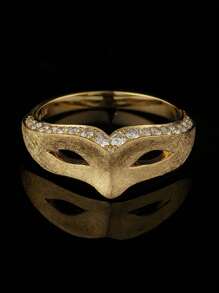1pc Simple Light Luxury Masquerade Mask Personalized Retro Ring